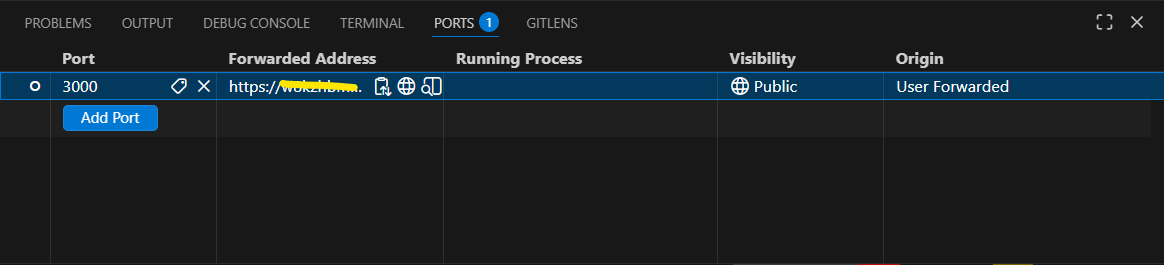 vscode의 PORTS 탭